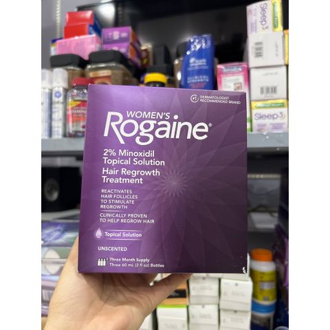 Rogaine 2% Minoxidil - Bộ sản phẩm mọc tóc dành cho nữ đến từ Mỹ - Chăm sóc tóc hiệu quả, giảm rụng tóc, cải thiện tóc thưa