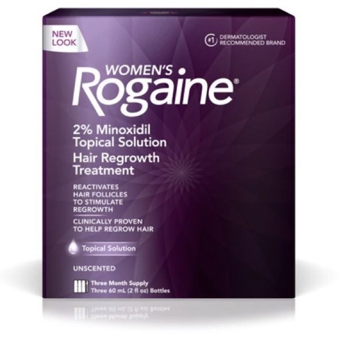 Rogaine 2% Minoxidil - Bộ sản phẩm mọc tóc dành cho nữ đến từ Mỹ - Chăm sóc tóc hiệu quả, giảm rụng tóc, cải thiện tóc thưa