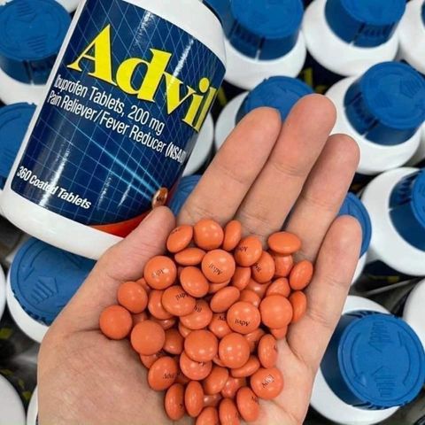 Viên uống giảm đau hạ sốt Advil 200mg - 300 viên, giảm đau đầu, đau cơ, hạ sốt hiệu quả, sản phẩm Mỹ cho sức khỏe gia đình.