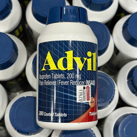Viên uống giảm đau hạ sốt Advil 200mg - 300 viên, giảm đau đầu, đau cơ, hạ sốt hiệu quả, sản phẩm Mỹ cho sức khỏe gia đình.