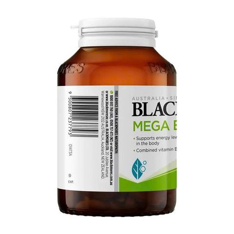 Viên Uống Vitamin B Tổng Hợp Blackmores Mega B Complex - Hỗ Trợ Năng Lượng và Hệ Thần Kinh, Chai 75 Viên Chính Hãng Úc