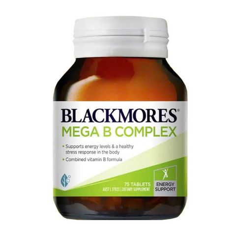 Viên Uống Vitamin B Tổng Hợp Blackmores Mega B Complex - Hỗ Trợ Năng Lượng và Hệ Thần Kinh, Chai 75 Viên Chính Hãng Úc