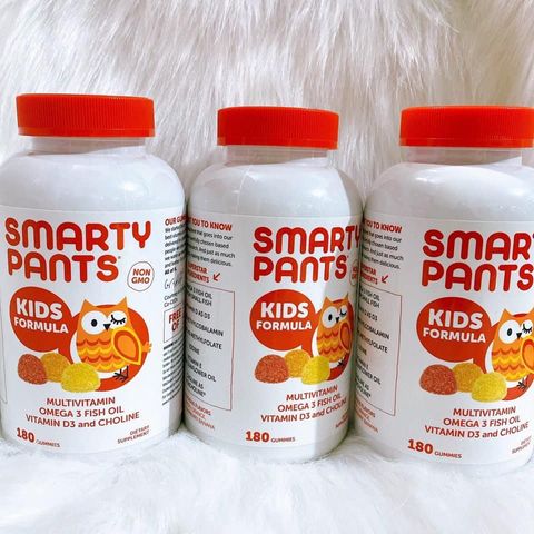 Kẹo Dẻo Smarty Pants Vitamin Tổng Hợp Giúp Trẻ Thông Minh 180 Viên ( Omega _ D3_B12) date 11/26