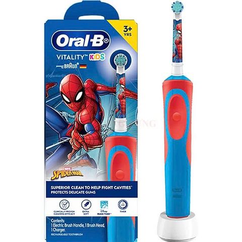 Bàn Chải Điện Oral-B Vitality Kids - Thiết Kế Dễ Thương, Công Nghệ Làm Sạch Tiên Tiến Cho Trẻ Em, Khuyến Khích Chăm Sóc Răng Miệng