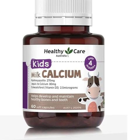 Sản phẩm bổ sung Canxi Healthy Care cho trẻ từ 4 tháng tuổi - Hỗ trợ phát triển xương và răng miệng khỏe mạnh, sản xuất tại Úc.