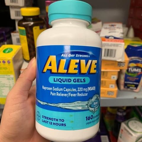 Viên uống giảm đau Aleve Liquid Gels 160 viên - Hỗ trợ giảm đau đầu, đau cơ, đau khớp hiệu quả từ Mỹ