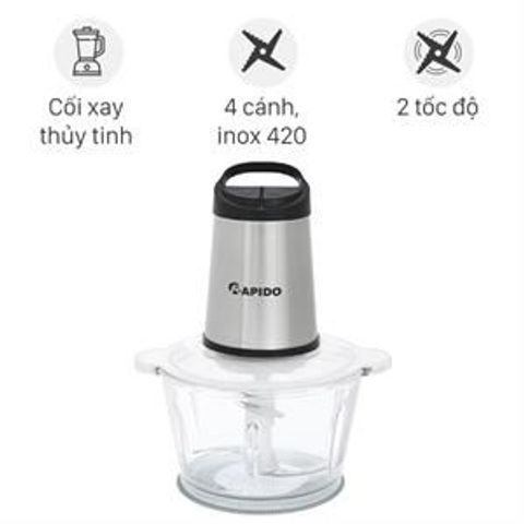 Máy Xay Thịt Đa Năng Rapido RMC-300 2 Lít - Thiết Bị Xay Thịt Hiện Đại, Tiện Lợi, An Toàn Cho Sức Khỏe