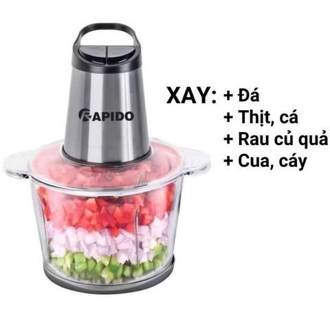 Máy Xay Thịt Đa Năng Rapido RMC-300 2 Lít - Thiết Bị Xay Thịt Hiện Đại, Tiện Lợi, An Toàn Cho Sức Khỏe
