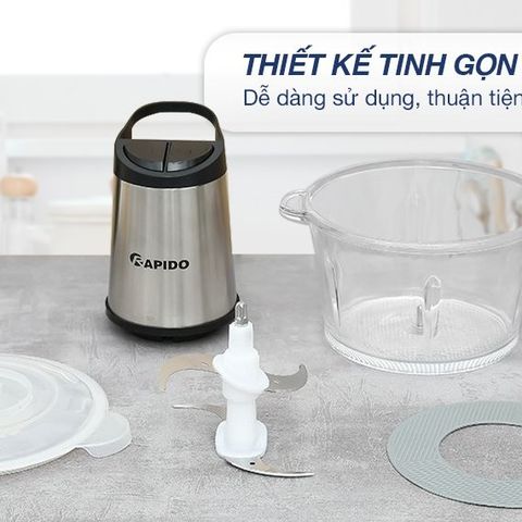 Máy Xay Thịt Đa Năng Rapido RMC-300 2 Lít - Thiết Bị Xay Thịt Hiện Đại, Tiện Lợi, An Toàn Cho Sức Khỏe