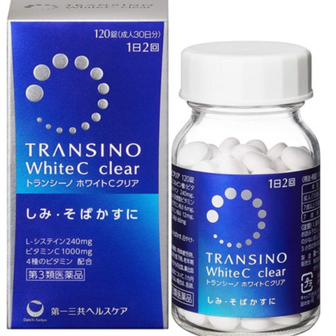 Viên Trắng Da Giảm Nám Transino White C Clear 120 Viên - Thực Phẩm Chức Năng Từ Nhật Bản Cho Da Sáng Mịn, Giảm Nám