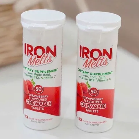 Viên Ngậm Bổ Sung Sắt Iron Melts 50 Viên Chính Hãng Úc | Hỗ Trợ Bổ Máu, Bổ Sung Sắt Dễ Hấp Thụ