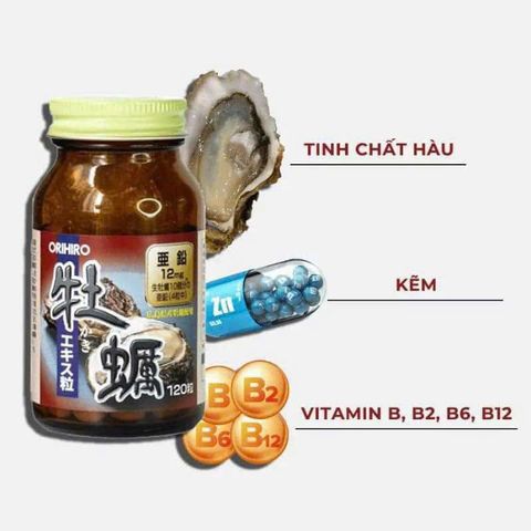 Tinh Chất Hàu Tươi Orihiro Oyster Extract 120 Viên