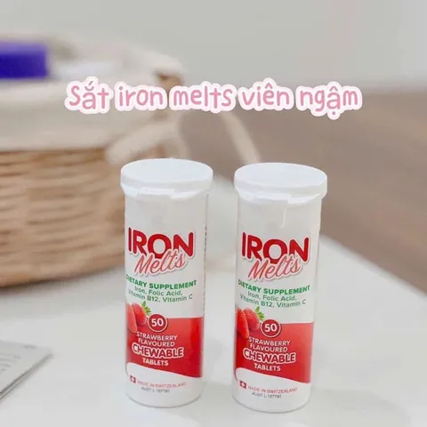 Viên Ngậm Bổ Sung Sắt Iron Melts 50 Viên Chính Hãng Úc | Hỗ Trợ Bổ Máu, Bổ Sung Sắt Dễ Hấp Thụ