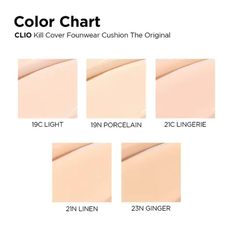 Phấn Nước Cushion Clio Glow Kill Cover Mesh Glow Essential (15g + 15g) - Che Phủ Cao, Căng Mịn, Bám Lâu