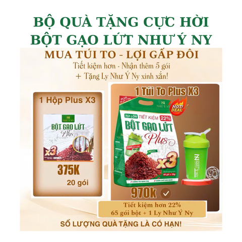 Bột Gạo Lứt Như Ý Ny 500g - Hỗ Trợ Giảm Cân Hiệu Quả, Giàu Chất Xơ và Vitamin, Dinh Dưỡng Lành Mạnh