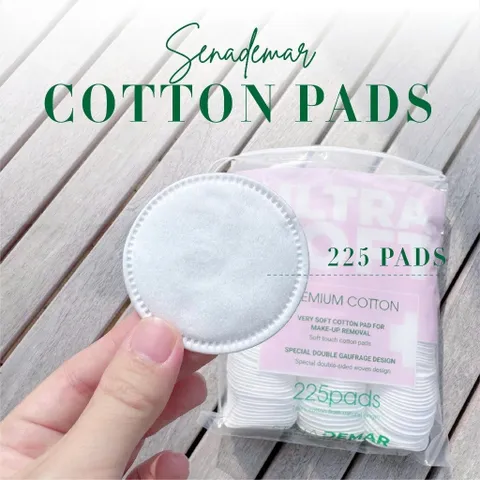 Bông Tẩy Trang Sendemar 100% Cotton 225 Miếng/Túi - Mềm Mịn, Không Xơ Bông 403746
