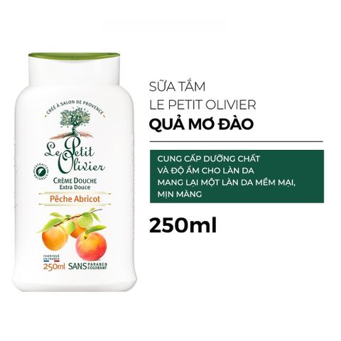 Sữa Tắm Le Petit Olivier Mơ Đào 250ml - Dưỡng Ẩm, Làm Sáng Da, Ngừa Mụn, Hương Thơm Từ Pháp 403753