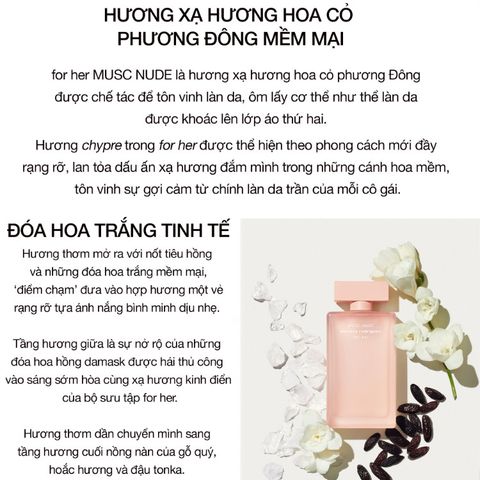 Nước Hoa Nữ Narciso Rodriguez Musc Nude EDP 100ml - Hương Xạ Hương Hoa Cỏ Quyến Rũ, Lưu Hương Lâu, Phong Cách Cổ Điển Hiện Đại