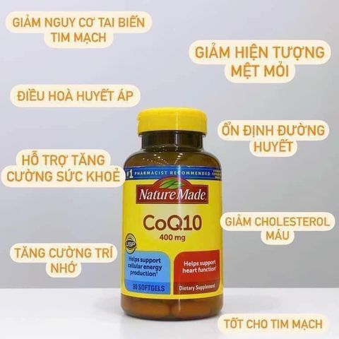 Viên uóng bổ tim Nature Made CoQ10 400mg – hỗ trợ tim mạch