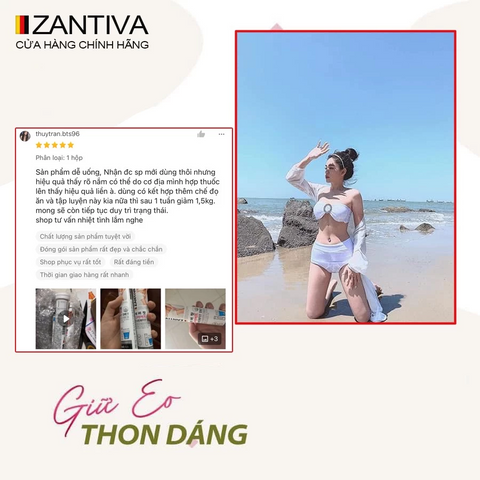 Viên Sủi Giảm Cân Zantiva Trắng - Hỗ Trợ Giảm Cảm Giác Thèm Ăn, Thanh Lọc Cơ Thể, Dễ Uống, 20 Viên Hàng Ngày