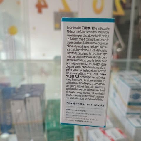 Nước Mắt Solidra Plus 10ml - Duy Trì Độ Ẩm và Nhớt Mắt, Bảo Vệ Mắt Hiệu Quả từ Oftalpharma Ý, Giảm Mỏi Mắt và Khô Mắt