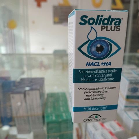 Nước Mắt Solidra Plus 10ml - Duy Trì Độ Ẩm và Nhớt Mắt, Bảo Vệ Mắt Hiệu Quả từ Oftalpharma Ý, Giảm Mỏi Mắt và Khô Mắt