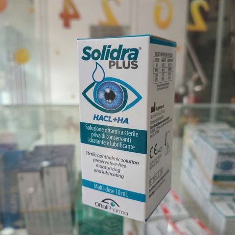 Nước Mắt Solidra Plus 10ml - Duy Trì Độ Ẩm và Nhớt Mắt, Bảo Vệ Mắt Hiệu Quả từ Oftalpharma Ý, Giảm Mỏi Mắt và Khô Mắt