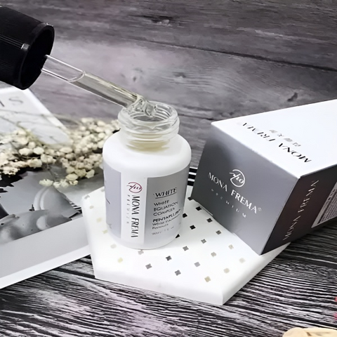 Serum làm trắng da Mona Frema White-Equation Complex - Giảm sạm màu, mờ đốm đen, đều màu da, chiết xuất tự nhiên, chăm sóc da hiệu quả