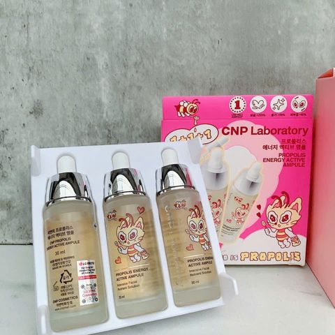Set Serum Dưỡng Da Keo Ong CNP Hàn Quốc - Bộ 3 Chai 30ml Giúp Cấp Ẩm và Làm Sáng Da, Phù Hợp Với Da Nhạy Cảm