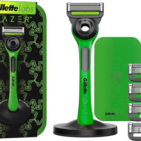 Dao Cạo Râu Gillette Labs Razer Phiên Bản Giới Hạn - Công Nghệ Làm Sạch, 5 Lưỡi Dao Sắc Bén, Đế Từ Tính, Hộp Du Lịch