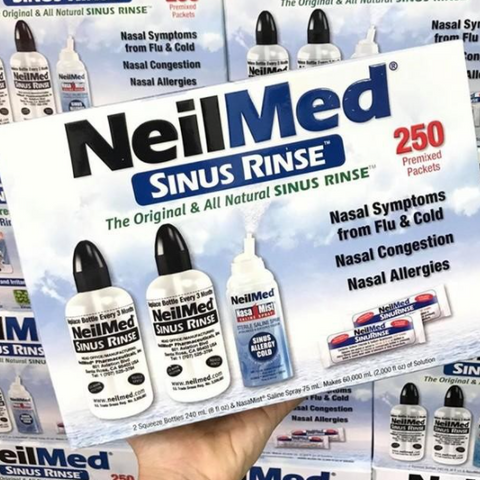 Bình Rửa Mũi NeilMed 250 Gói Muối - Vệ Sinh Mũi Hiệu Quả, Hỗ Trợ Khỏe Mạnh Hệ Hô Hấp, Dễ Sử Dụng Cho Mọi Lứa Tuổi