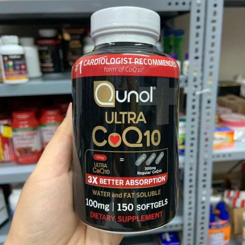 Viên Uống Bổ Tim CoQ10 Qunol 150 Viên - Hỗ Trợ Ngăn Ngừa Đột Quỵ, Tăng Cường Sức Khỏe Tim Mạch, Chất Chống Oxy Hóa Tự Nhiên