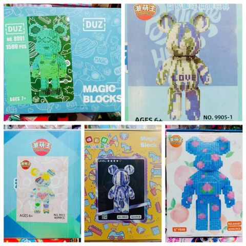 Bộ Đồ Chơi Xếp Hình 3D Magic Blocks Mô Hình Gấu Khổng Lồ - Đồ Chơi Giáo Dục Sáng Tạo Cho Trẻ Em Và Người Lớn