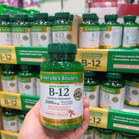Viên uống B12 Quick Dissolve Nature’s Bounty 300 viên, bổ máu, tăng năng lượng