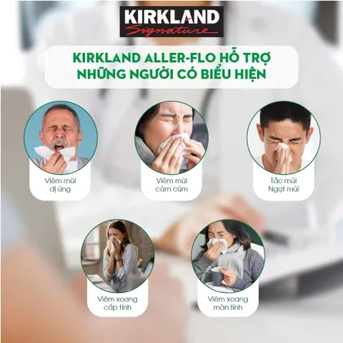 Xịt Mũi Kirkland Aller Flo 15.8ml - Giảm Nghẹt Mũi, Hỗ Trợ Viêm Xoang, Sản Phẩm Chất Lượng Từ Kirkland Signature