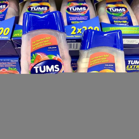 Viên ngậm Hỗ trợ đau dạ dày Tums 200 viên, giảm ợ nóng, khó tiêu - Dâu