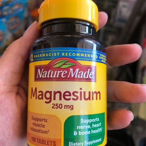 Viên uống bổ sung Magie Nature Made 250mg 100 viên - Hỗ trợ sức khỏe, cân bằng khoáng chất và giảm căng thẳng cho cơ thể
