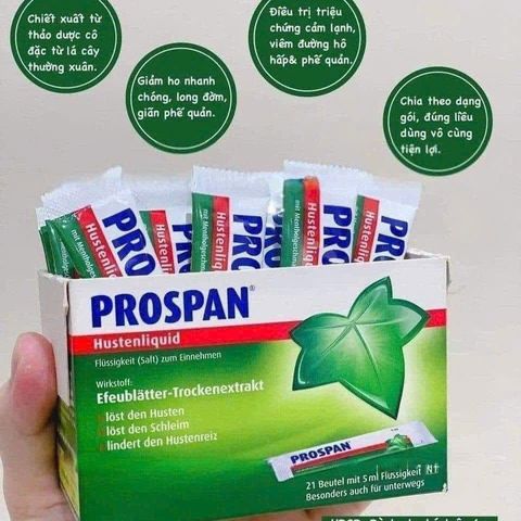 Siro ho siro Prospan dạng gói 21 gói, giảm ho, long đờm