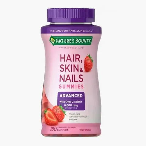 Viên uống bổ sung tóc, da, móng Nature’s Bounty 180 viên dẻo, đẹp da, tóc