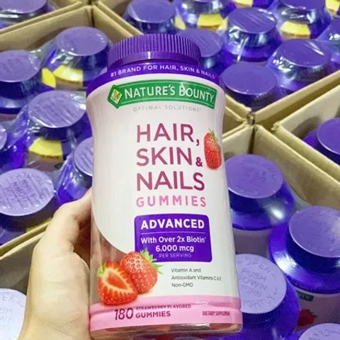 Viên uống bổ sung tóc, da, móng Nature’s Bounty 180 viên dẻo, đẹp da, tóc