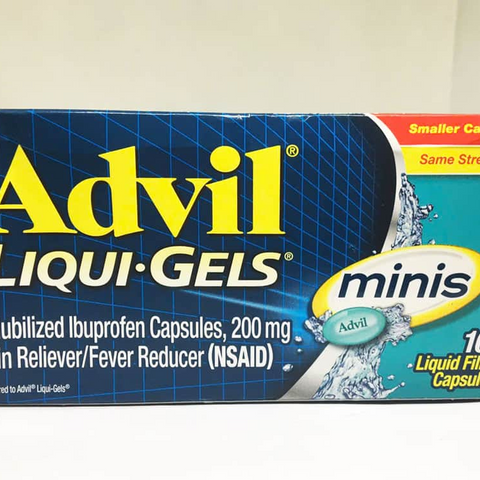 Viên Giảm Đau Hạ Sốt Advil Liqui-Gels Minis 200mg - 160 Viên Nang Lỏng Hấp Thụ Nhanh Chóng, Giảm Đau Đầu, Đau Cơ, Hạ Sốt Hiệu Quả