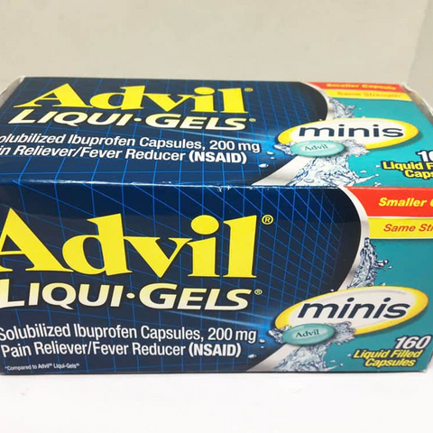 Viên Giảm Đau Hạ Sốt Advil Liqui-Gels Minis 200mg - 160 Viên Nang Lỏng Hấp Thụ Nhanh Chóng, Giảm Đau Đầu, Đau Cơ, Hạ Sốt Hiệu Quả