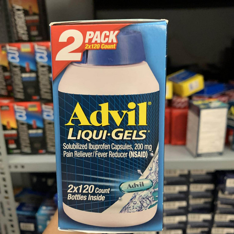 Viên giảm đau hạ sốt Advil Liqui-Gels 200mg - Giảm đau hiệu quả, hỗ trợ hạ sốt nhanh chóng, 240 viên nang lỏng từ thương hiệu Mỹ
