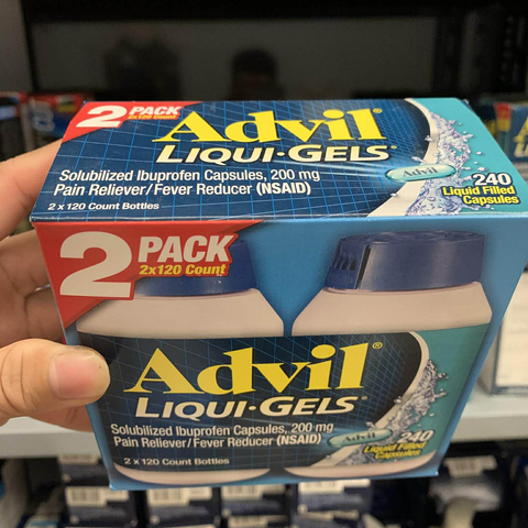 Viên giảm đau hạ sốt Advil Liqui-Gels 200mg - Giảm đau hiệu quả, hỗ trợ hạ sốt nhanh chóng, 240 viên nang lỏng từ thương hiệu Mỹ