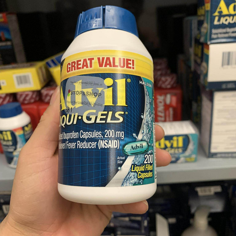 Viên giảm đau hạ sốt Advil Liqui-Gels Minis 200mg - Hỗ trợ giảm đau và hạ sốt nhanh chóng, dễ sử dụng cho người lớn và trẻ em từ 12 tuổi trở lên