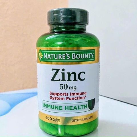 Viên uống bổ sung kẽm Nature’s Bounty Zinc 50mg 400 viên, da & miễn dịch