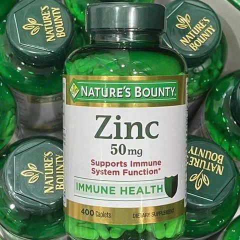 Viên uống bổ sung kẽm Nature’s Bounty Zinc 50mg 400 viên, da & miễn dịch
