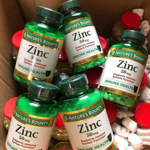 Viên uống bổ sung kẽm Nature’s Bounty Zinc 50mg 400 viên, da & miễn dịch