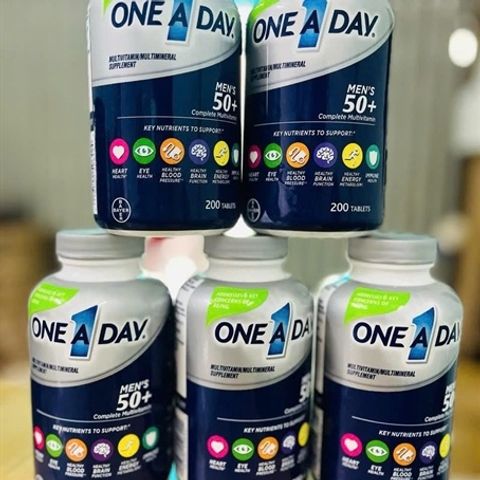 One A Day Men’s 50+ Multivitamin 200 viên, sức khỏe nam trên 50 tuổi