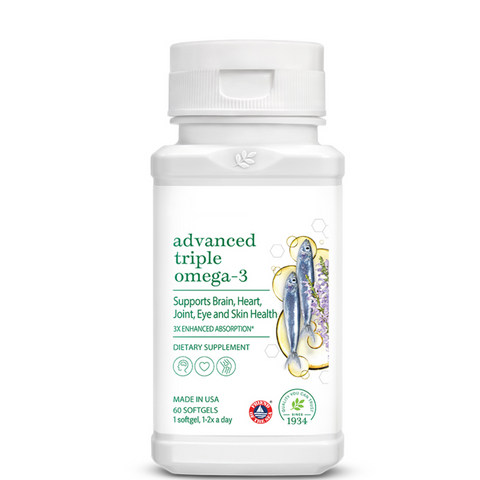 Viên Uống Omega-3 Advanced Triple 60 Viên - Hỗ Trợ Tim Mạch & Não Bộ - Dinh Dưỡng Thiết Yếu Từ Cá Biển & Hạt Chia
